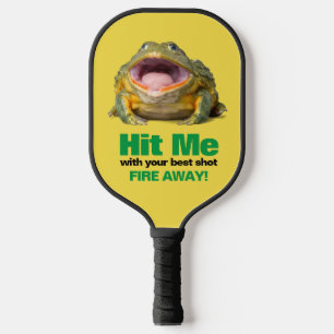 Raquette De Pickleball Touchez-Moi Avec Votre Meilleure Grenouille À Bouc
