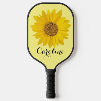 Raquette De Pickleball Tournesol jaune avec nom personnalisé