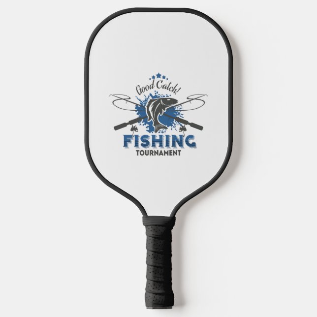 Raquette De Pickleball Tournoi de pêche, poisson, pêcheur, lac, océan, me (Recto)
