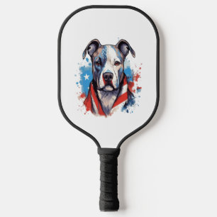 Raquette De Pickleball TOUS LES AMÉRICAINS Amateurs de CHIENS pit bull