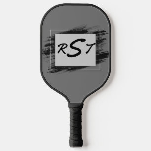 Raquette De Pickleball Toute 3 Lettre Initiale Monogramme Cadre Pinceau N