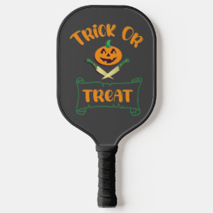 Raquette De Pickleball Tracer ou traiter les os croisés Halloween visage