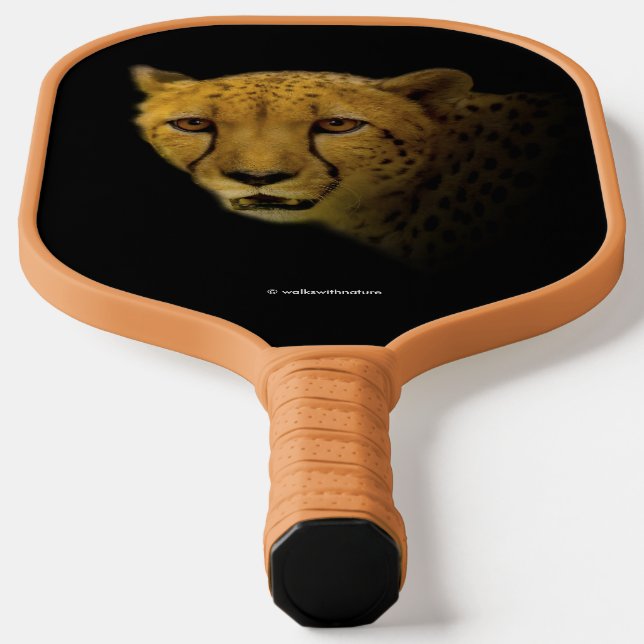 Raquette De Pickleball Traces commerciales avec un magnifique guépard (Poser)
