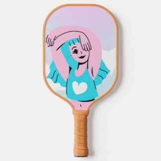 Raquette De Pickleball trans art design on pickleball paddle