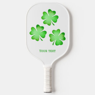 Raquette De Pickleball trèfle vert personnalisé jour de la saint patrick