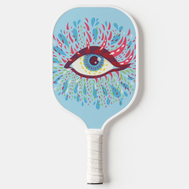 Raquette De Pickleball Trippy Oye Psychedelic Art (Recto)