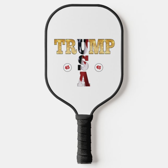 Raquette De Pickleball Trump Gold Presidential USA Golf Balls (Recto)