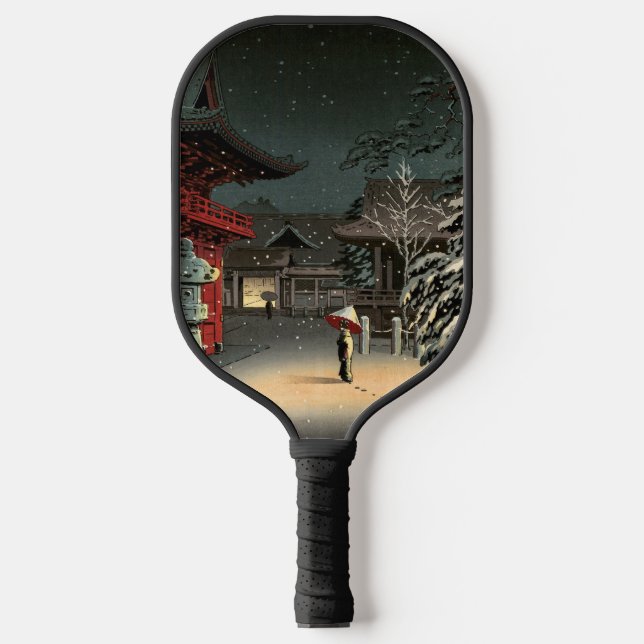 Raquette De Pickleball Tsuchiya Koitsu - Neige au temple de Nezu (Recto)