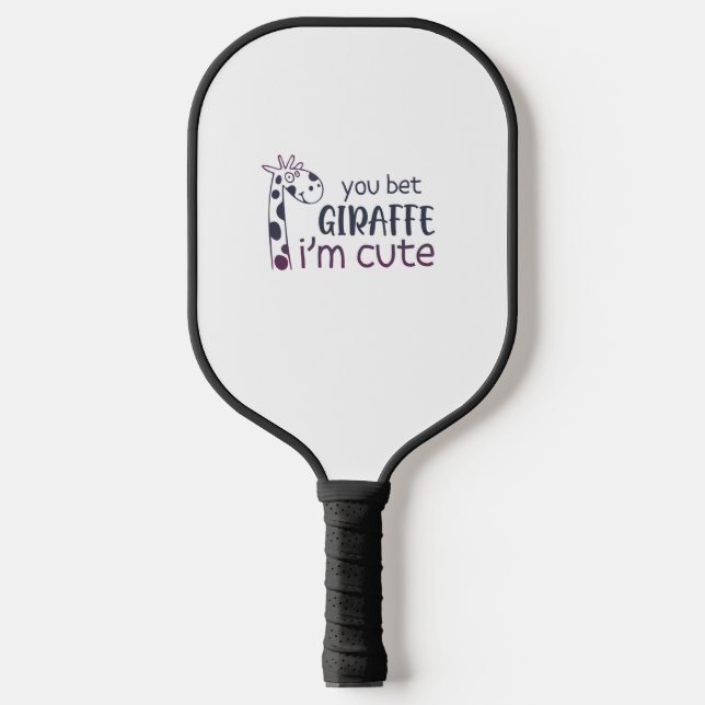 Raquette De Pickleball Tu paries Giraffe Je suis mignonne (Recto)