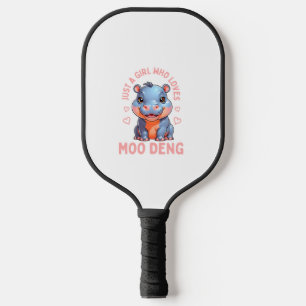 Raquette De Pickleball Une Fille Qui Aime Moo Deng Hippo Femmes Jeune Fil