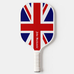 Raquette De Pickleball Union Jack - Drapeau du Royaume-Uni - Personnalisé