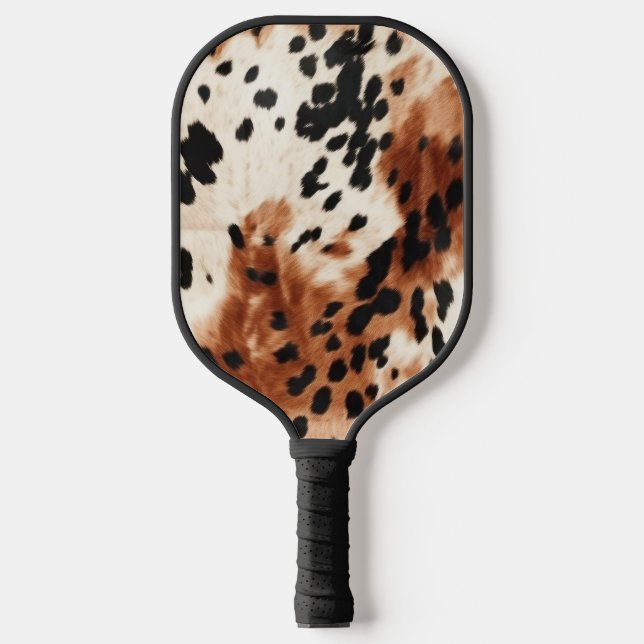 Raquette De Pickleball Vachette animale à la crème Brown (Recto)