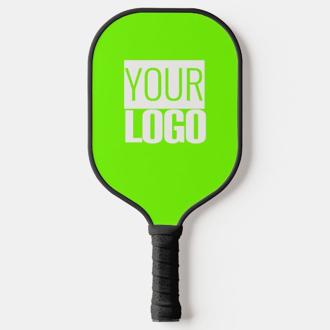 Raquette De Pickleball vert fluorescent - ajoutez votre logo (Recto)