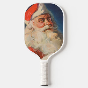 Raquette De Pickleball Vintage Christmas, Père Noël Naughty Nice Liste