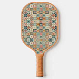Raquette De Pickleball Vintage, patchwork, paré