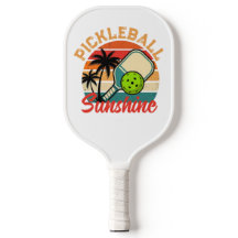 Vintage Pickleball Sunshine Club Retro Paddle