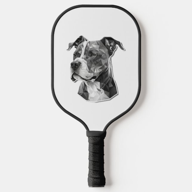 Raquette De Pickleball Visage de chien Pitbull (Recto)