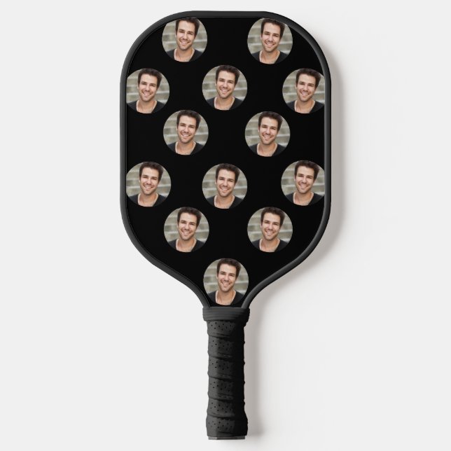 Raquette De Pickleball Visage personnalisé drôle, Photo personnalisée (Recto)
