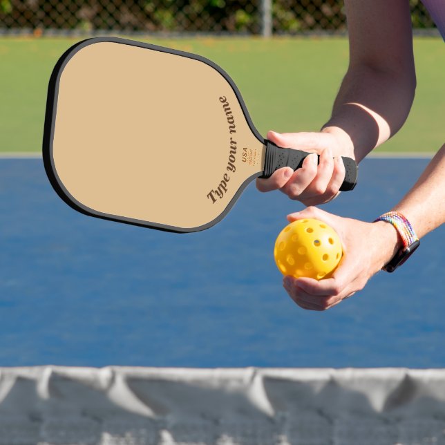 Raquette De Pickleball Votre nom sur Pickleball Brown clair clair (Insitu)