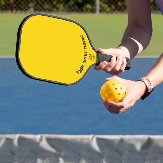 Raquette De Pickleball Votre nom sur Pickleball Paddle jaune clair (Insitu)