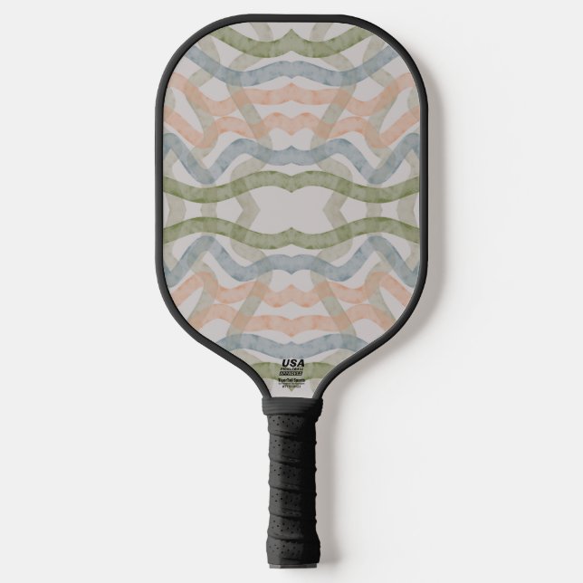 Raquette De Pickleball Watercolor Mopping Brushstrokes Pattern In Pastel (Recto)