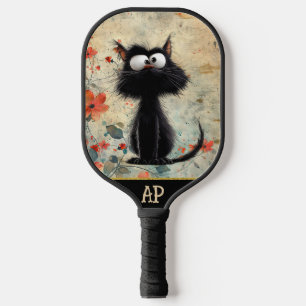 Raquette De Pickleball *~* Whimsical Quirky Cat AP68 Floral PHOTO 15