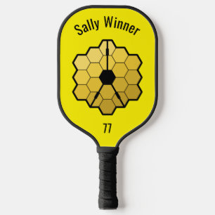 Raquette De Pickleball Yellow Sports Funky Space Telescope Modèle texte