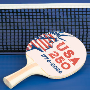 Raquette De Ping Pong 250e anniversaire États-Unis 2026 Statue de la Lib