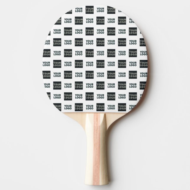 Raquette De Ping Pong 2 logos simple logo répétitif | Noir (Devant)