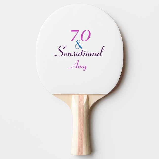 Raquette De Ping Pong 70 et sensationnel 70e anniversaire rose Personnal (Devant)