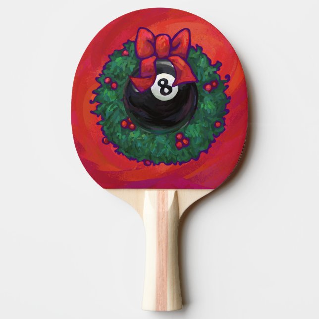 Raquette De Ping Pong 8 Balle Noël Roue (Dos)
