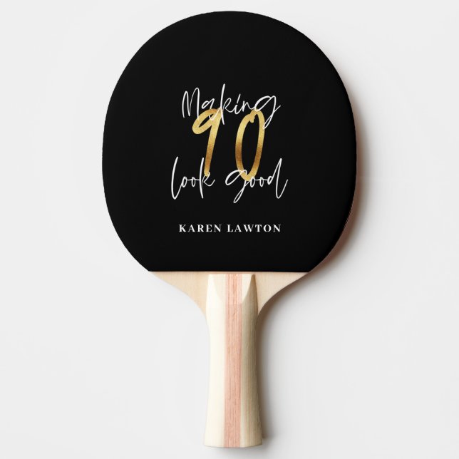 Raquette De Ping Pong 90 ans d'or  (Devant)