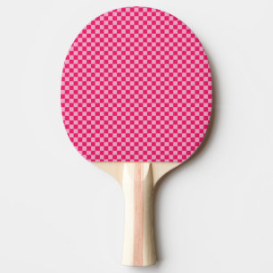 Raquette De Ping Pong À damiers rose