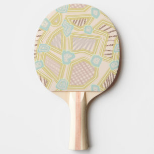 Raquette de Ping Pong à Motif Géométrique Abstrait