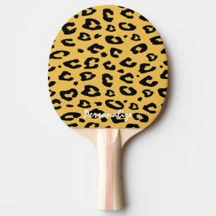 Raquette de ping pong à motif léopard pour tennis 