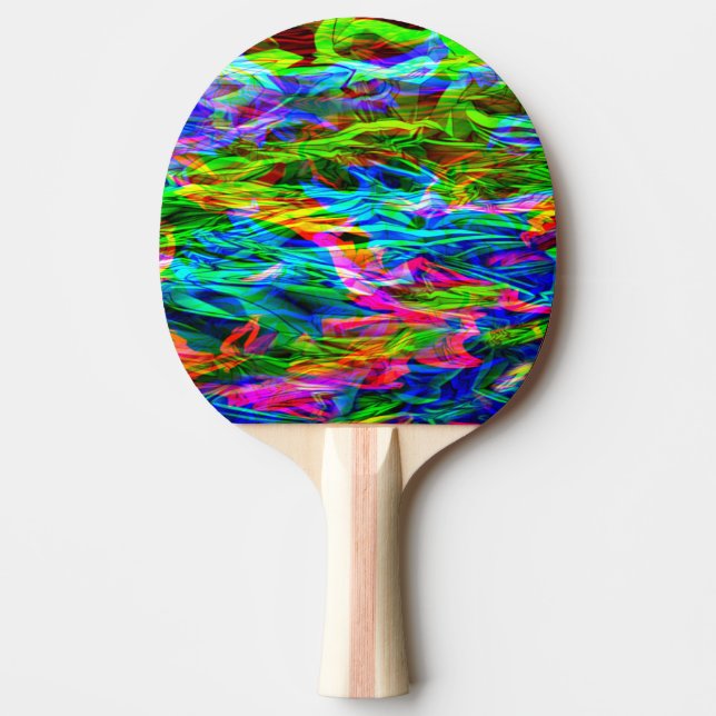 Raquette De Ping Pong Abrégé sur rougeoyant arc-en-ciel (Devant)