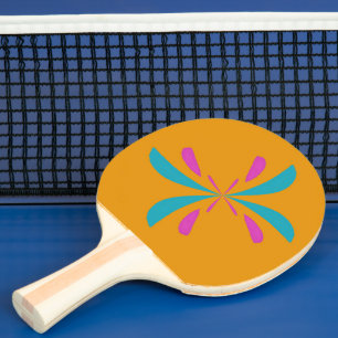 Raquette De Ping Pong Abstrait simple Motif de vol papillon