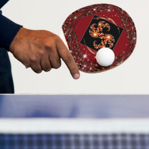 Raquette De Ping Pong Achempong Zazzle : Équilibre Cosmique Haute Perfor