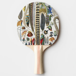 Raquette De Ping Pong Adolphe Millot Dark Academia Vintage Plume d'Oisea