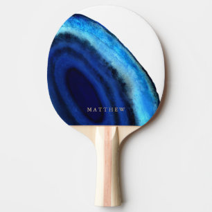 Raquette De Ping Pong Agate bleue personnalisée de  