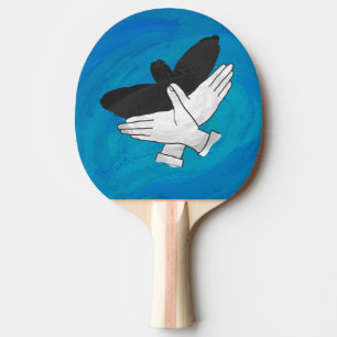Raquette De Ping Pong Aigle Ombre Sur Bleu