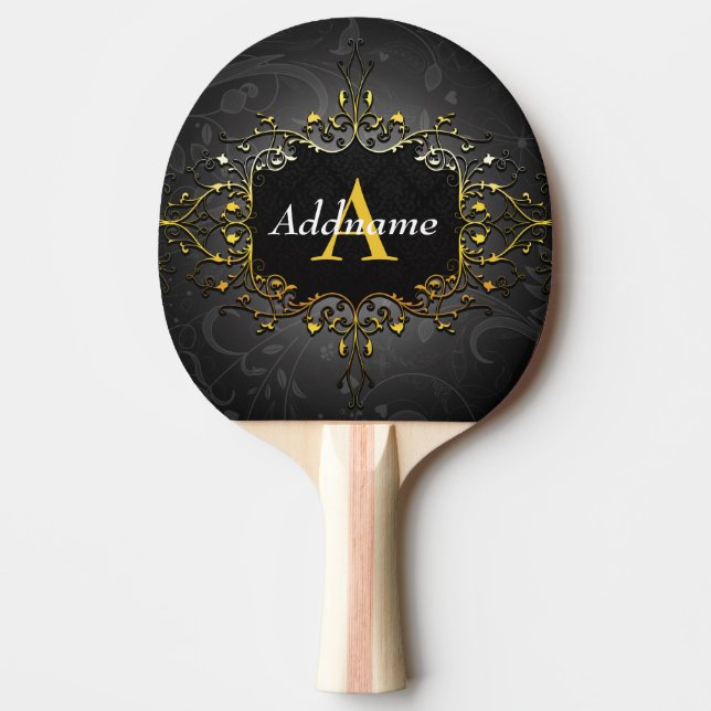 Raquette De Ping Pong Ajouter votre nom et votre initiale (Devant)