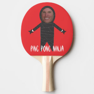 Raquette De Ping Pong Ajoutez votre palette drôle de Ninja de ping-pong