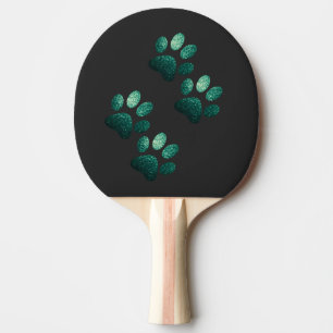 Raquette De Ping Pong Amis chien étinceler vert foncé Ping Paddle