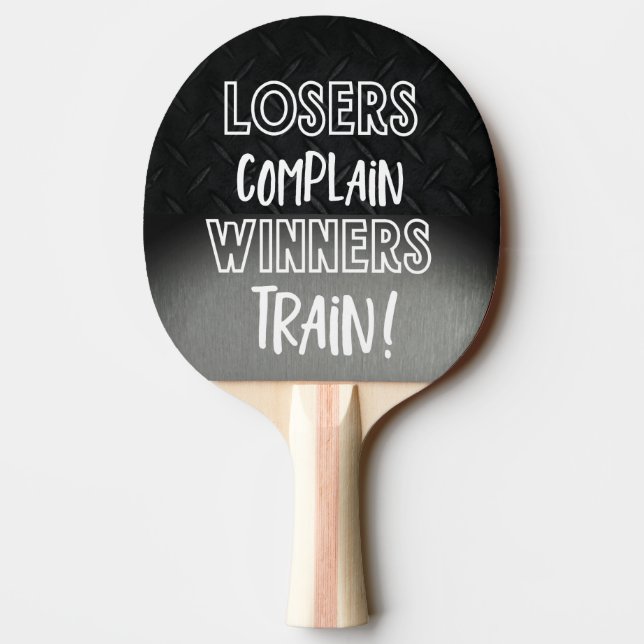 Raquette De Ping Pong Amusant Conversation Gagnants Train Losers Plainte (Dos)