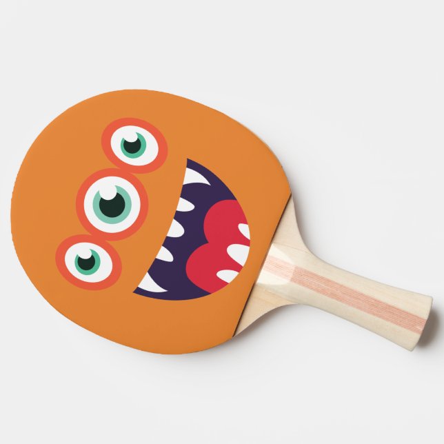 Raquette De Ping Pong Amusant Monstre À Trois Étoiles. (Côté)