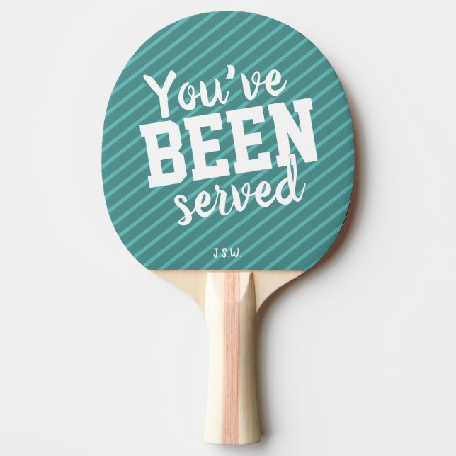 Raquette De Ping Pong Amusant Tu as été servi Monogramme (Devant)