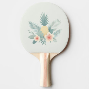 Raquette De Ping Pong Ananas floral & Hawaiian