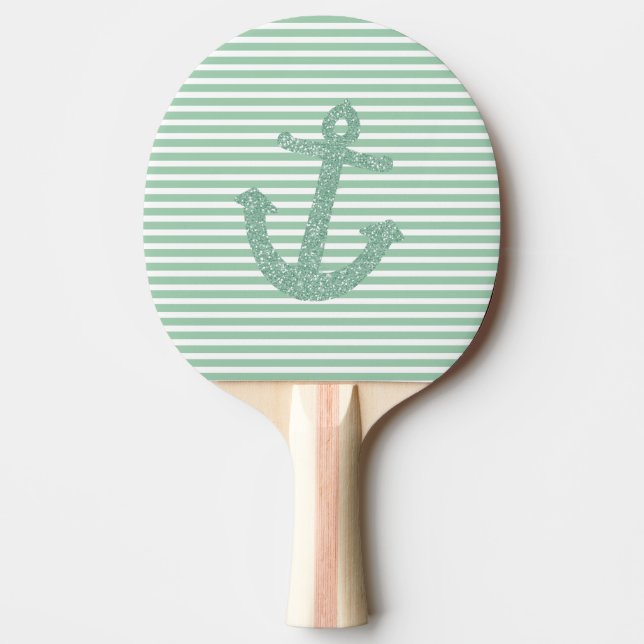 Raquette De Ping Pong Ancre Parties scintillant de la monnaie (Devant)