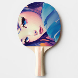 Raquette De Ping Pong Anime girl skateboard Ai